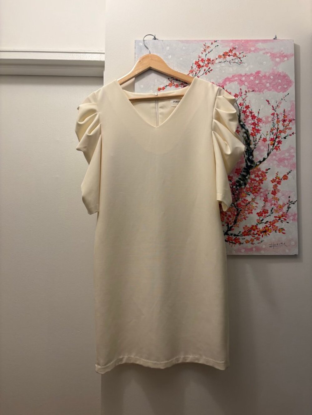 Pinkyotto White Sleeveless Midi Dress | Fitted Bodice Flared Skirt | Size M